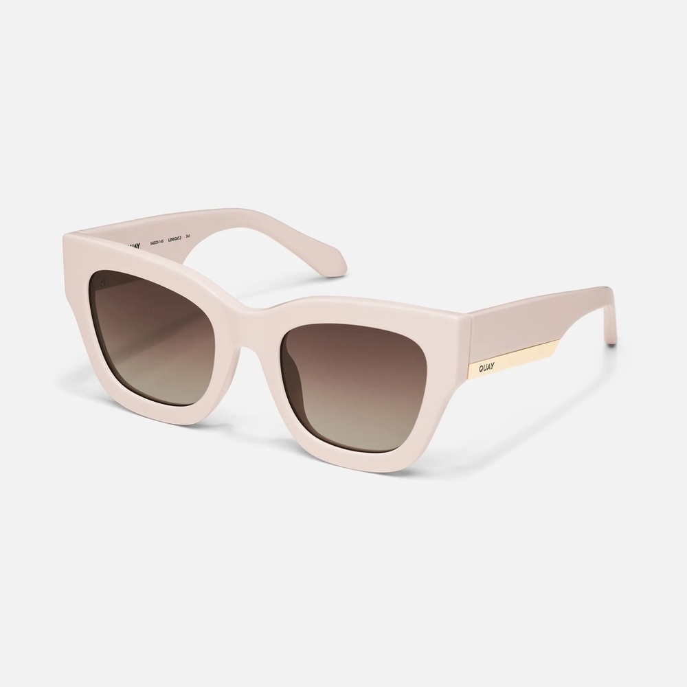 Quay Australia By The Way Square Champagne‎ Frame/Brown Lenses!! NEW!!!🕶️💕😎
